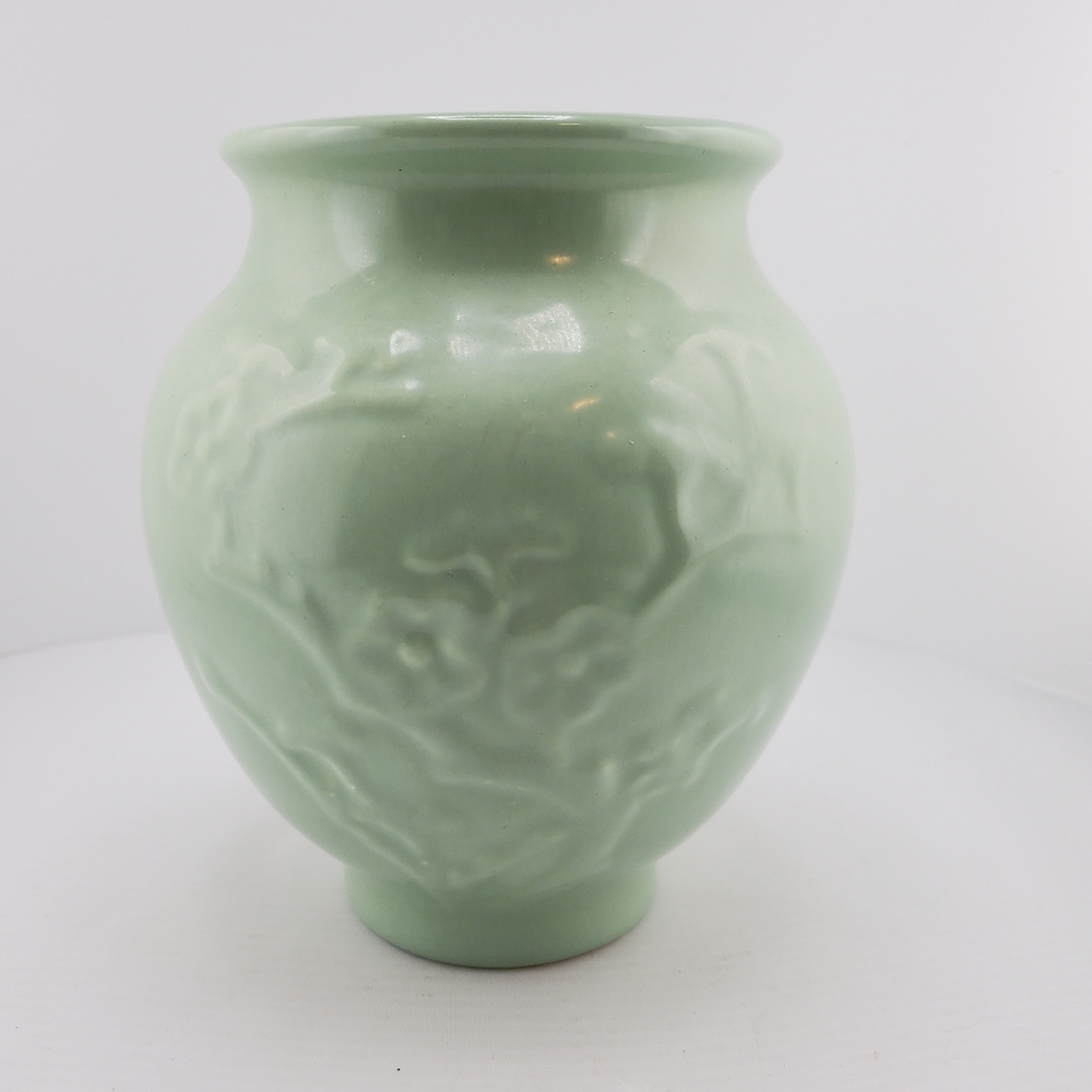 Vintage Metlox Celadon Green Vase